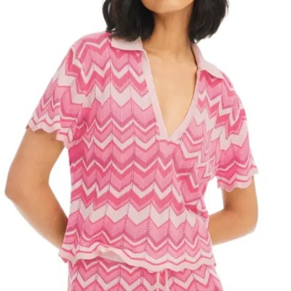 NWT Allison Chevron Knit Pullover – Lightweight Viscose Top, Size S